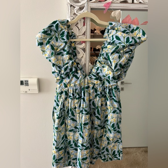 Agua by Agua Bendita Dos Gardenias Celeste Mini Dress 9665 - Picture 4 of 8